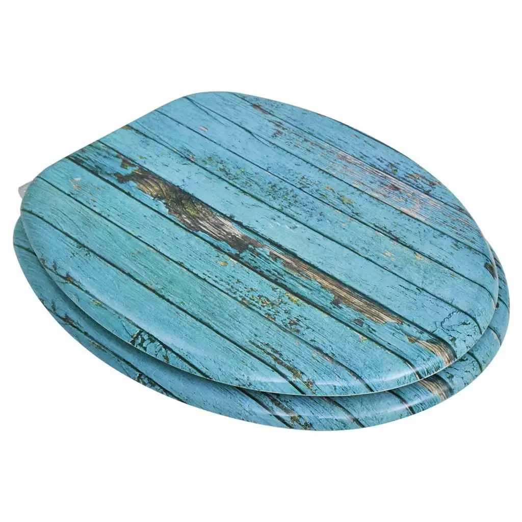 Toilet Seats with Lids Multicolour MDF 2 Piece Adjustable Hinges