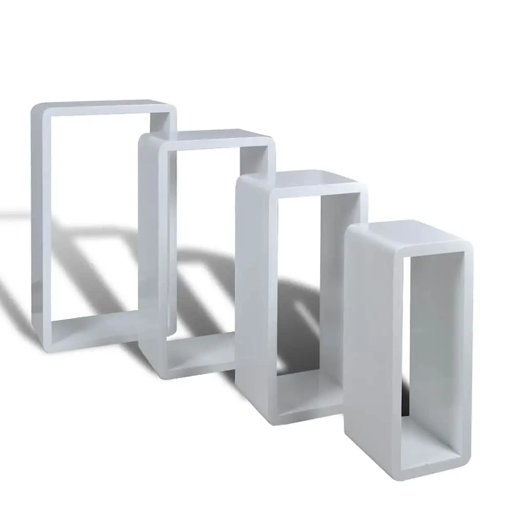 Wall Cube Shelves White 8 Piece Floating Storage Display Home Decor