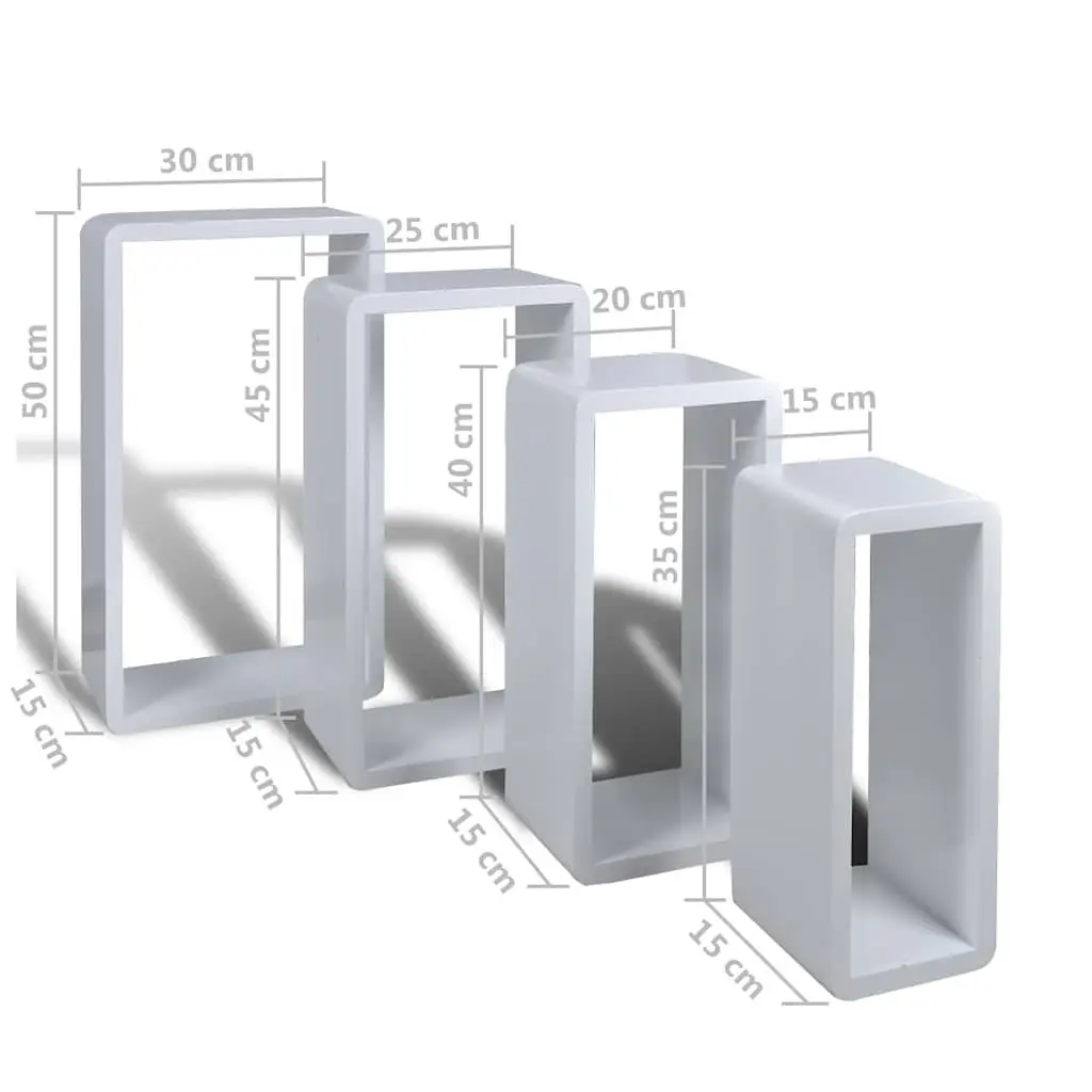 Wall Cube Shelves White 8 Piece Floating Storage Display Home Decor