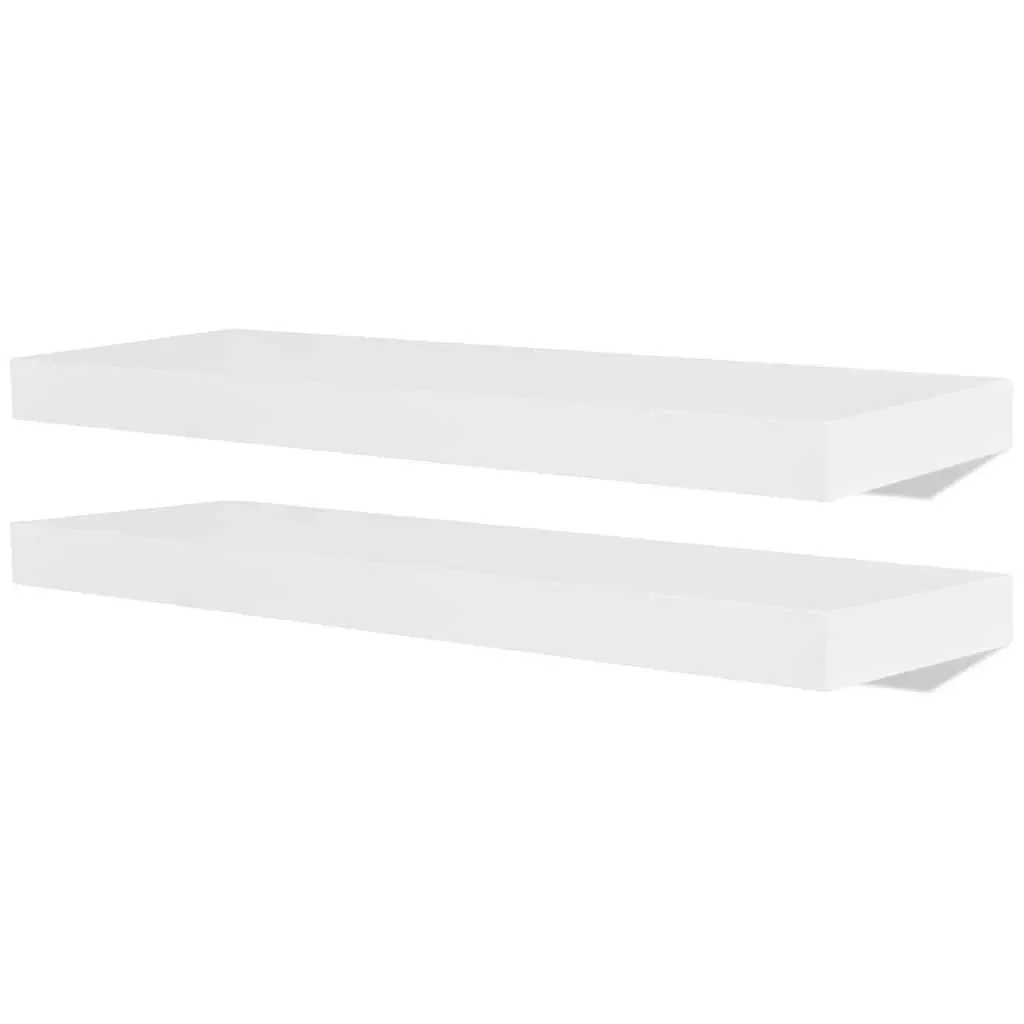 Wall Shelves White 60 cm Floating Display Storage Home Decor 4 Piece