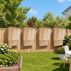 Friendly Wooden Bat Houses for Your Garden – 4 Pack