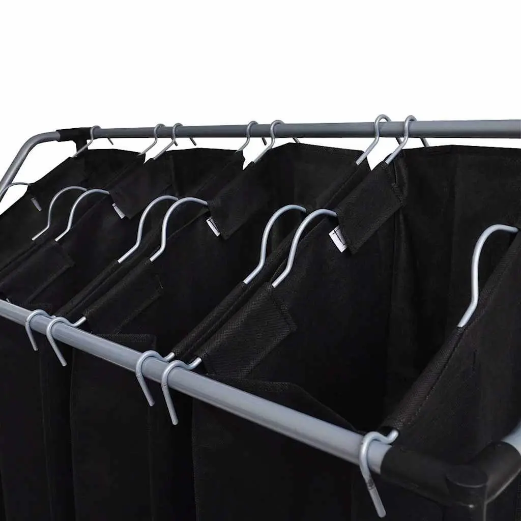 Laundry Sorters Black 2 Piece Removable Sorting Bags Durable Steel Frame