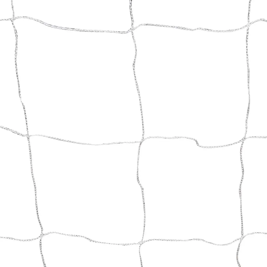 Football Goal Nets White Steel Frame 240x90x150cm Training Competition Set of 2