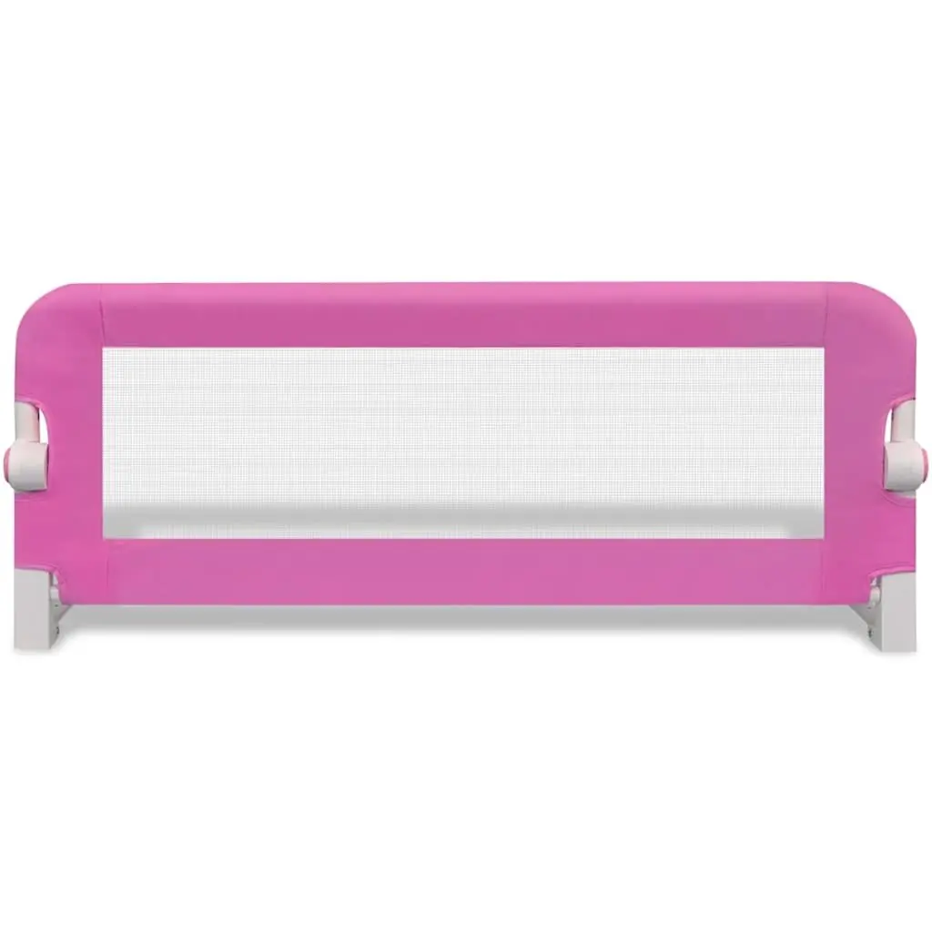 Toddler Safety Bed Rail Pink 102x42 cm Folding Guard Protective Gate 2 pcs
