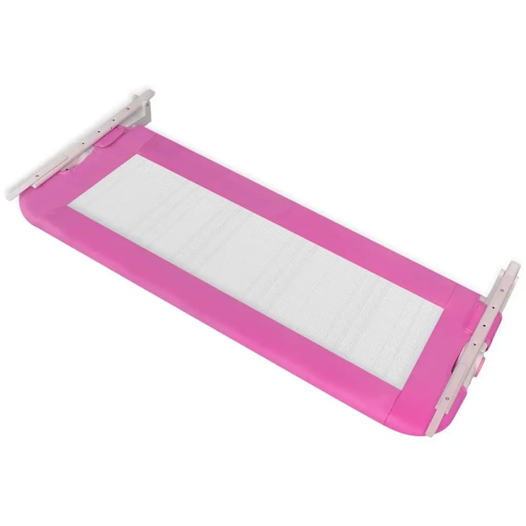 Toddler Safety Bed Rail Pink 102x42 cm Folding Guard Protective Gate 2 pcs
