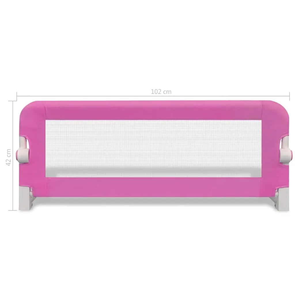 Toddler Safety Bed Rail Pink 102x42 cm Folding Guard Protective Gate 2 pcs
