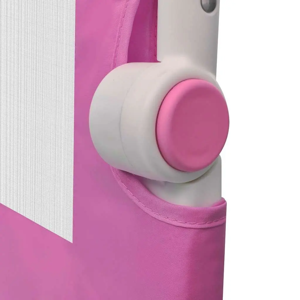 Toddler Safety Bed Rail Pink 150x42 cm Foldable Protective Guard 2 Pieces