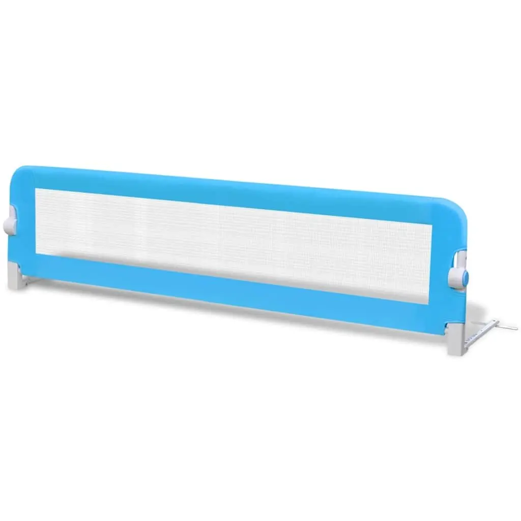 Toddler Safety Bed Rail Blue 150x42 cm Foldable Protective Guard 2 pcs