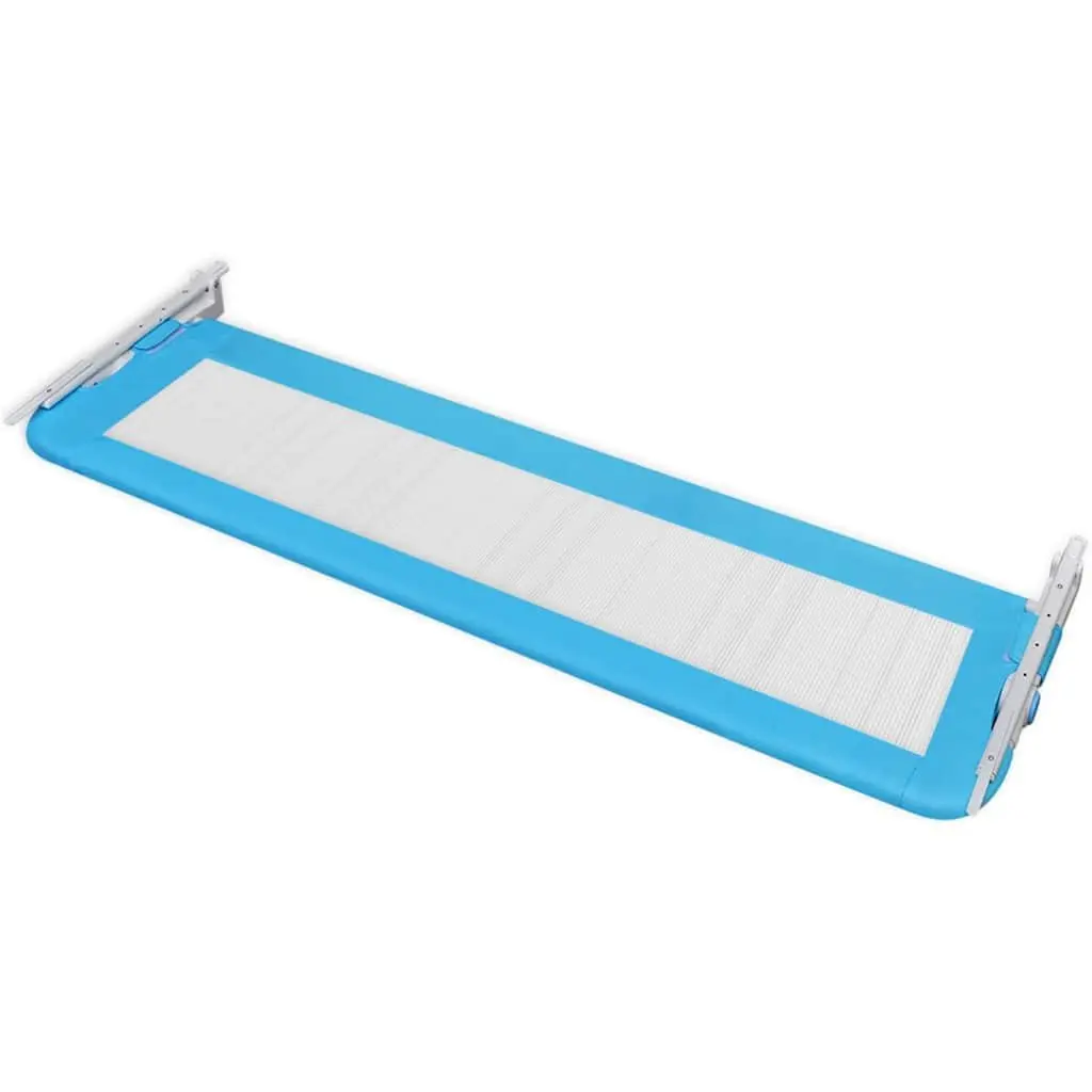 Toddler Safety Bed Rail Blue 150x42 cm Foldable Protective Guard 2 pcs