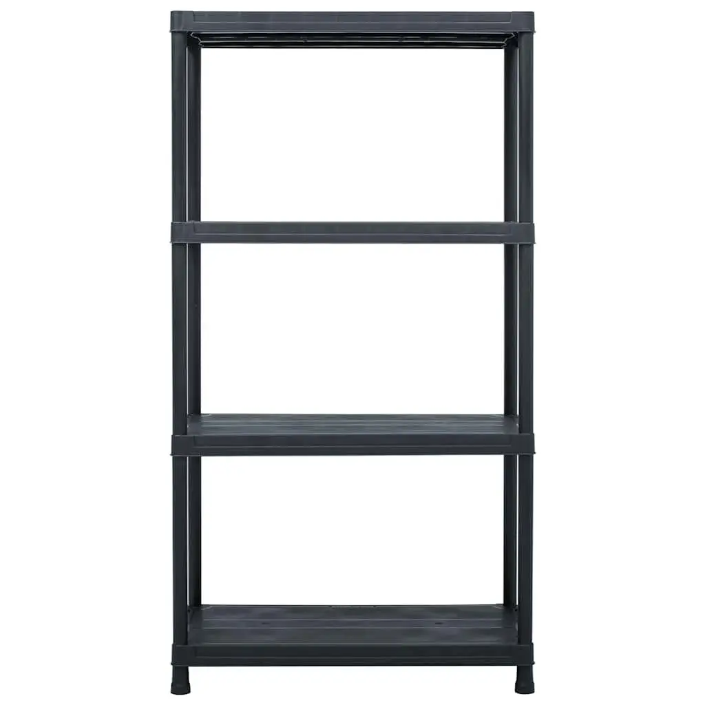 Storage Shelf Rack 60x30x138cm Black Plastic Industrial Shelving Unit Display