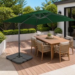 Compact Green Garden Parasol: Easy to Use, Easy to Move