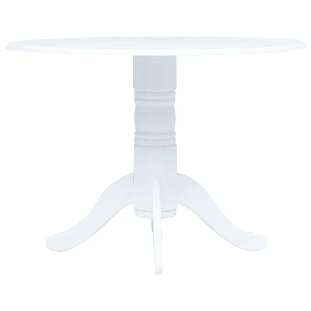 Dining Set White Wooden Table and Four Chairs Kitchen Furniture