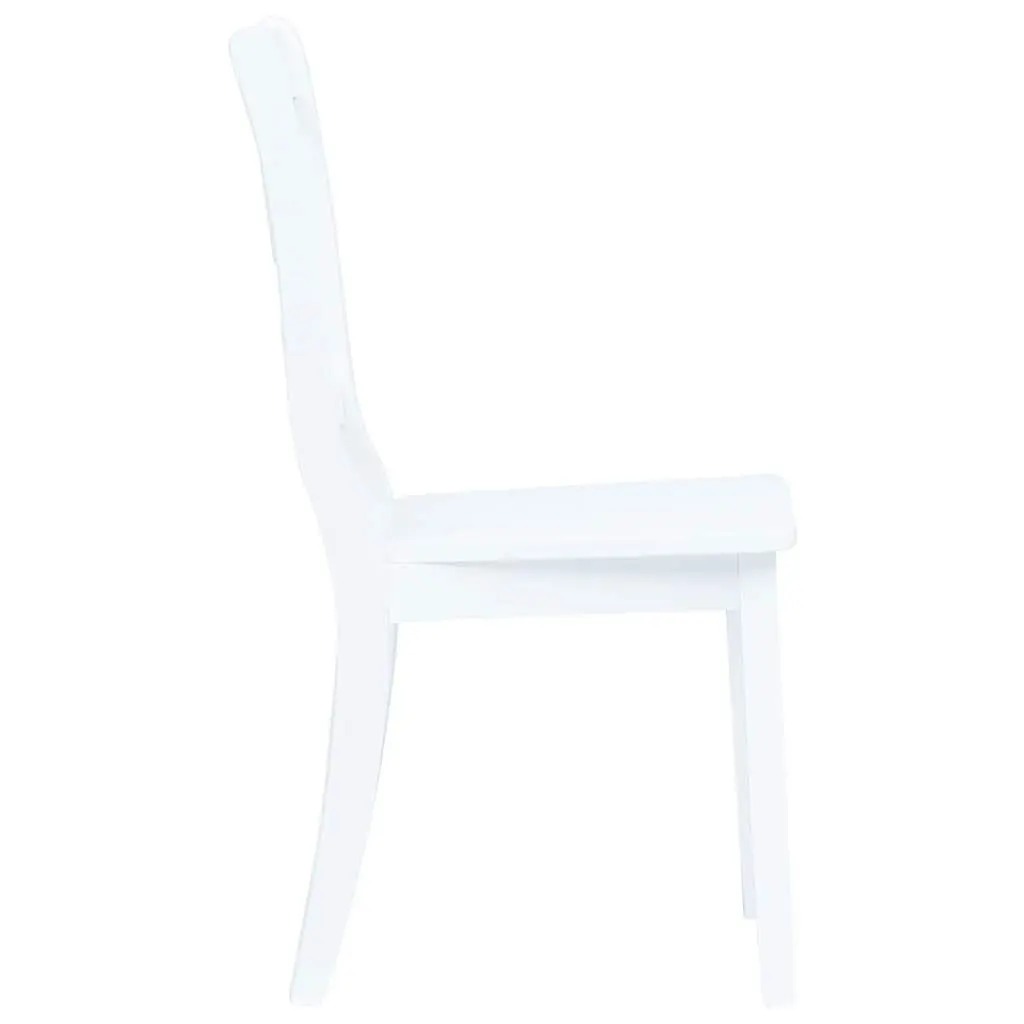 Dining Set White Wooden Table and Four Chairs Kitchen Furniture