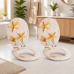 Starfish Design Toilet Seats with Soft Close Function