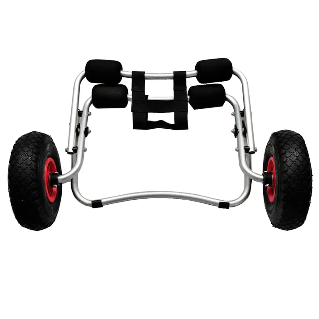 Kayak Trolley Cart Aluminum Frame Foam Bumpers Inflatable Wheels Sand Beach