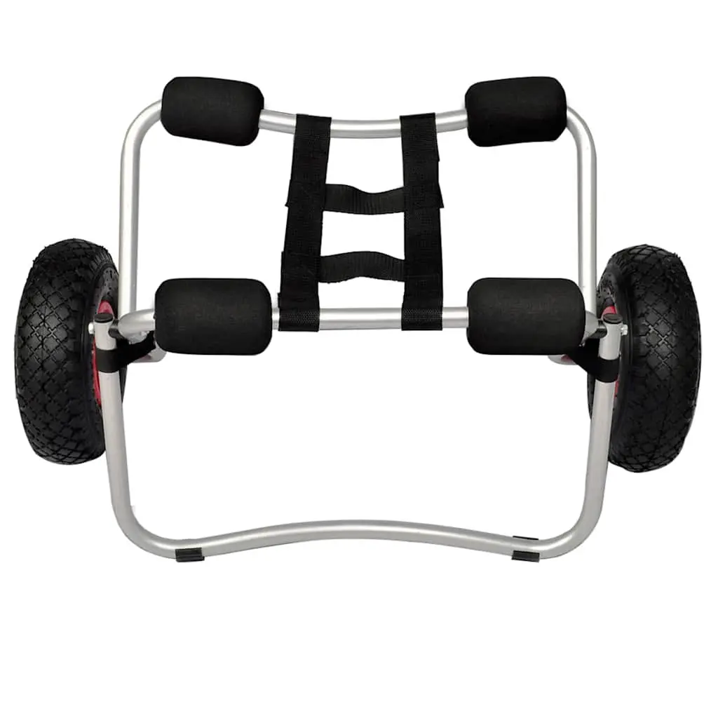 Kayak Trolley Cart Aluminum Frame Foam Bumpers Inflatable Wheels Sand Beach