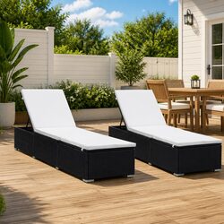 2-Piece Sun Lounger Set for Relaxation