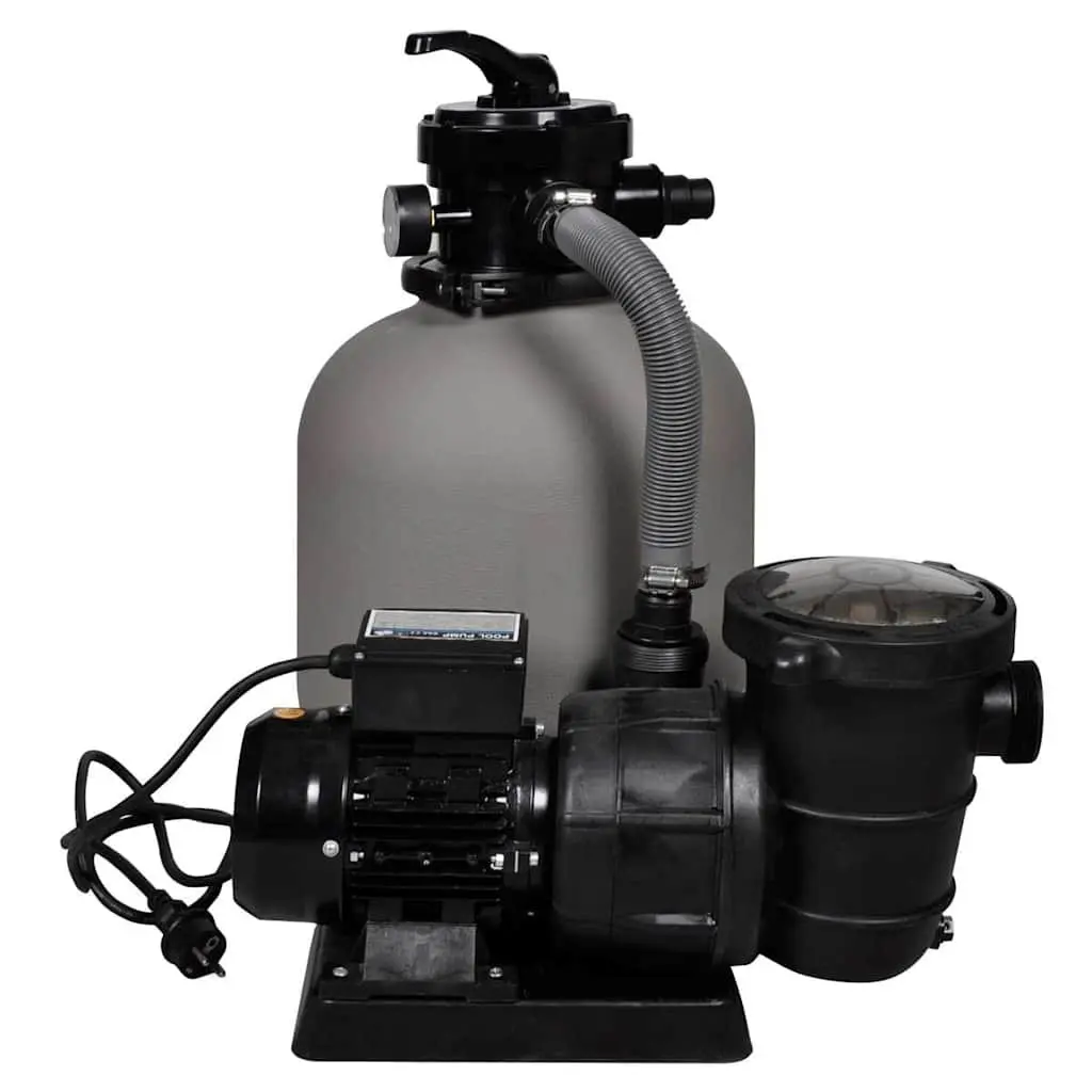 Sand Filter Pump 600W Above Ground Pool Cleaner 17000 L/h Durable Corrosion-Proof Filter Tank Set of 2
