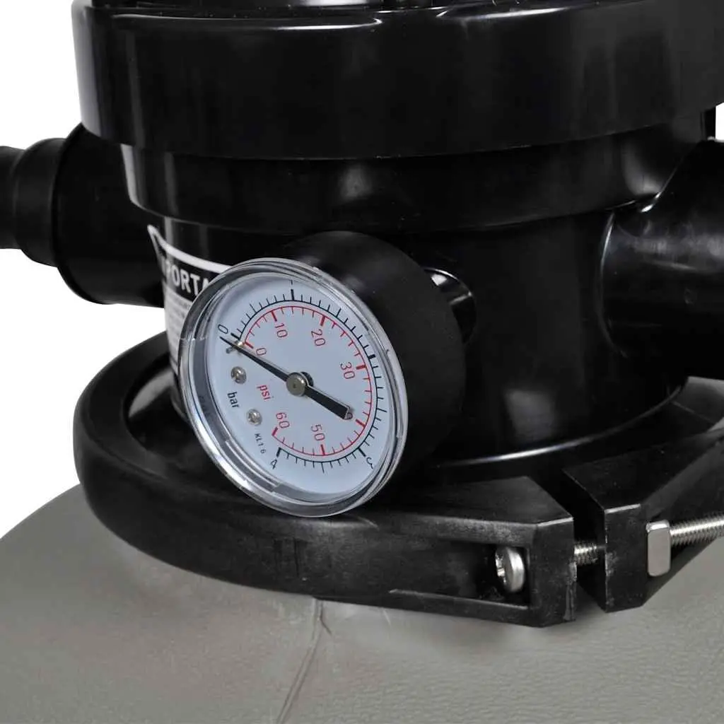 Sand Filter Pump 600W Above Ground Pool Cleaner 17000 L/h Durable Corrosion-Proof Filter Tank Set of 2