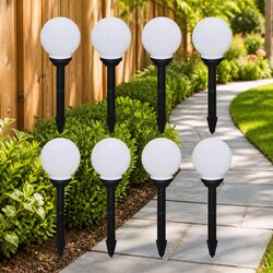 Concise 8-Piece Solar LED Pathway Lights Set