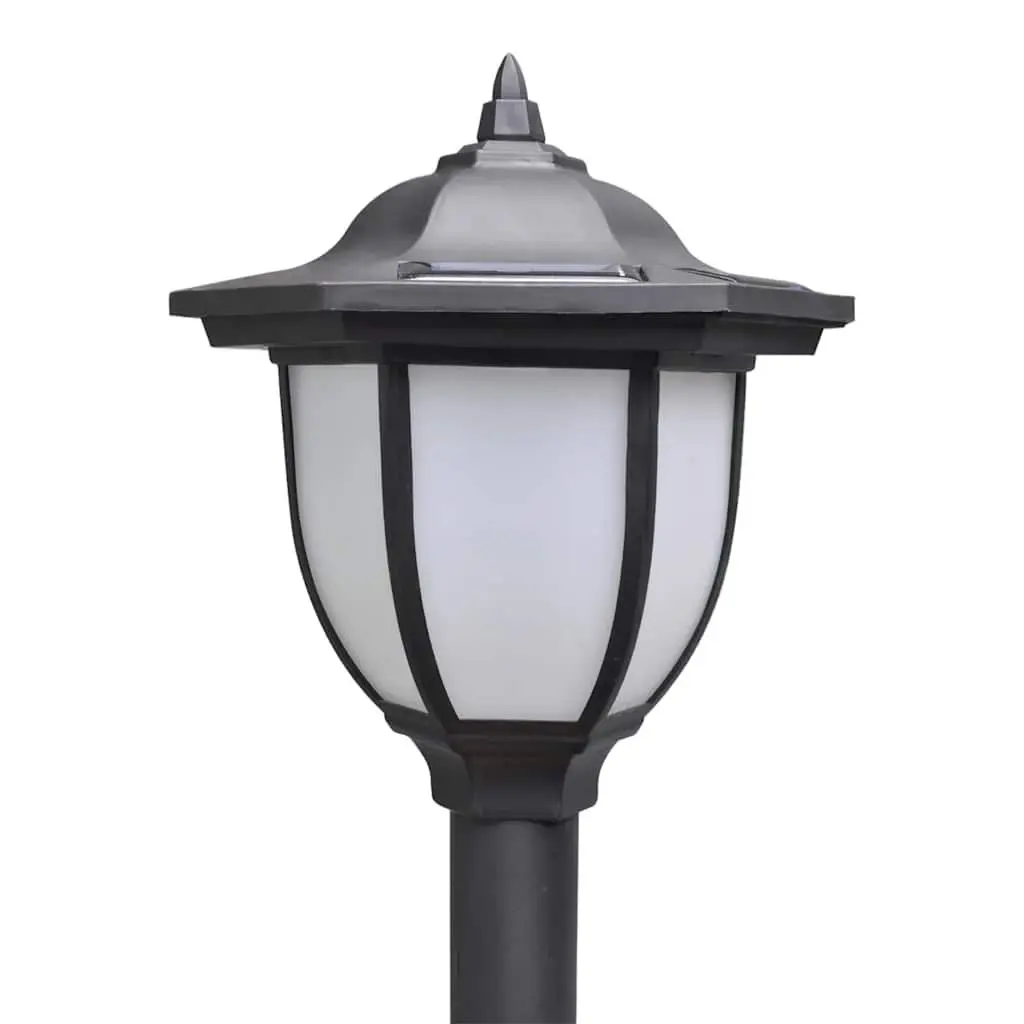 Solar Outdoor Lights Black 4 Piece Durable Plastic Auto On Off Function
