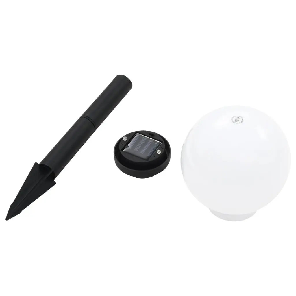 Outdoor Solar Lamps White 15cm 8 Piece LED Spherical Color Changing Garden Lighting