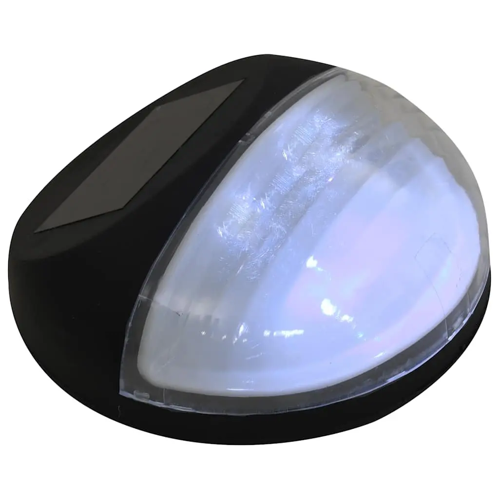 Solar Wall Lamps Black 24 Piece Automatic Dusk to Dawn LED Outdoor Lighting