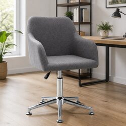 Grey Fabric Office Chair with Adjustable Height