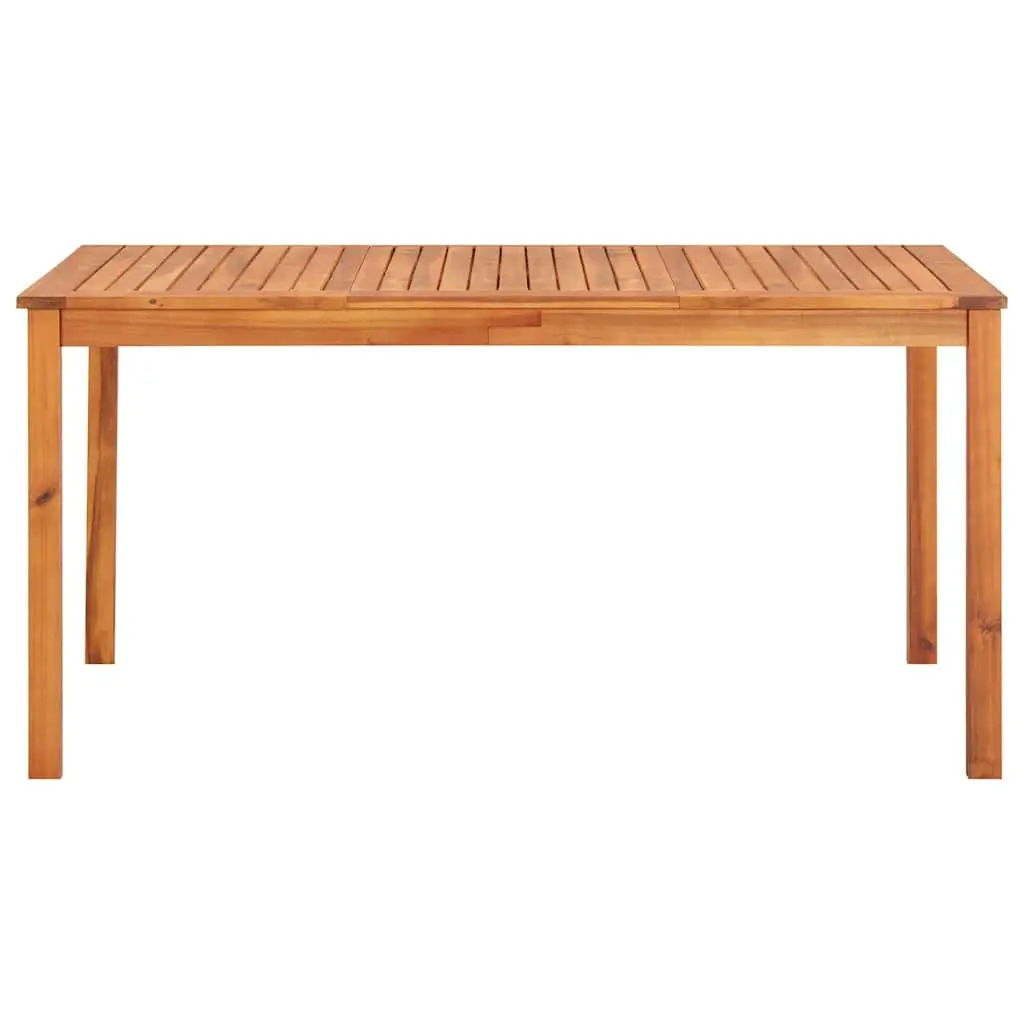 5 Piece Outdoor Dining Set Brown Solid Wood Acacia Table Chairs Cushions Patio