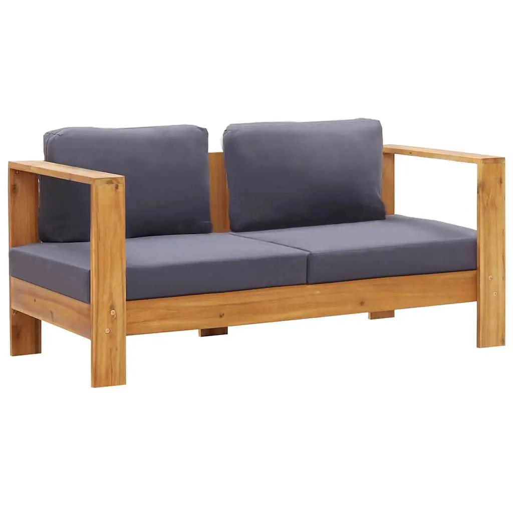Garden Lounge Set 4 Piece Grey Outdoor Furniture Patio Sofa with Cushions