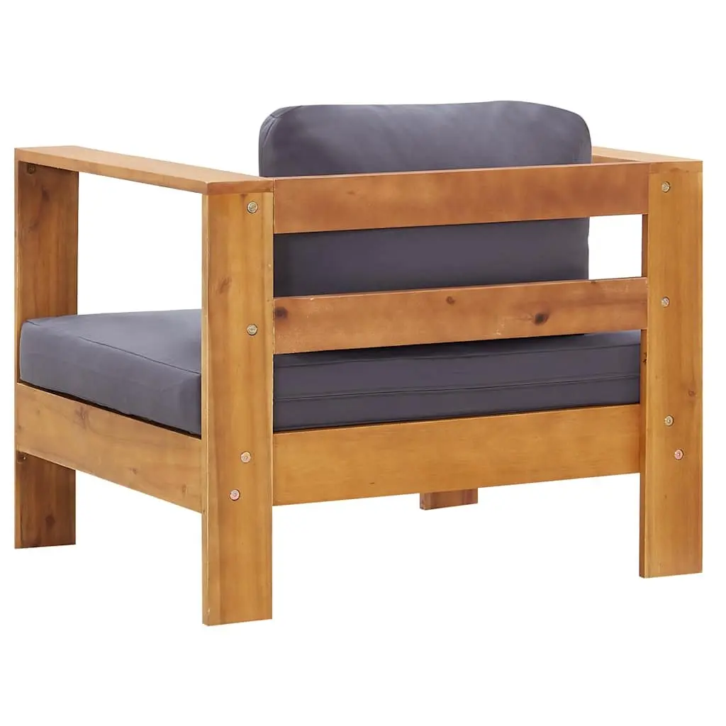 Garden Lounge Set 4 Piece Grey Outdoor Furniture Patio Sofa with Cushions