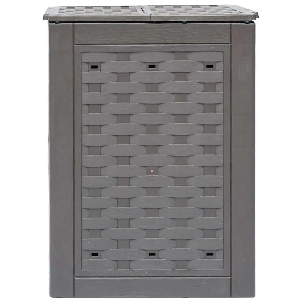 Garden Composters Brown 60x60x83 cm Rattan Look Split Lids Ventilation Holes 3 Piece Set