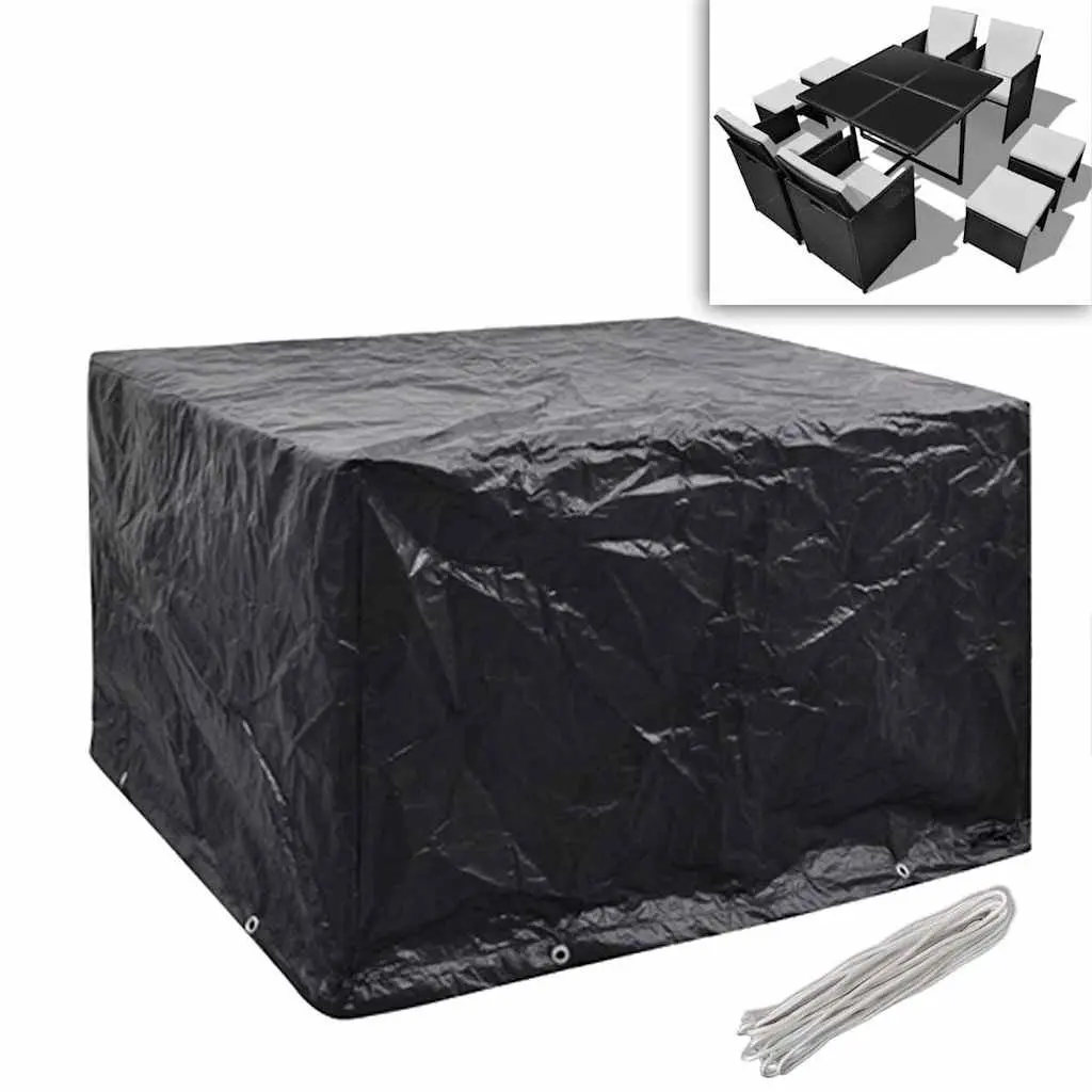 Garden Furniture Cover 4 Person Rattan Set 2 Pack 113x113cm Outdoor Protection