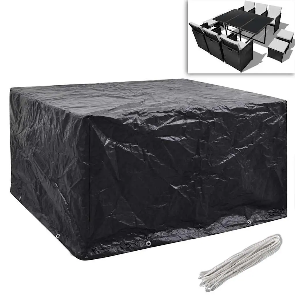 Garden Furniture Covers Black 172x113cm Waterproof UV-resistant 2 Pack