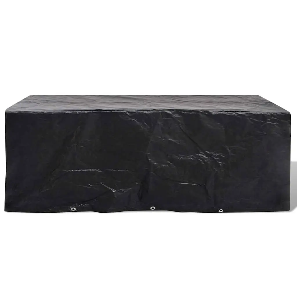 Garden Furniture Covers Black 2 Piece Set 229x113cm Rattan Protection