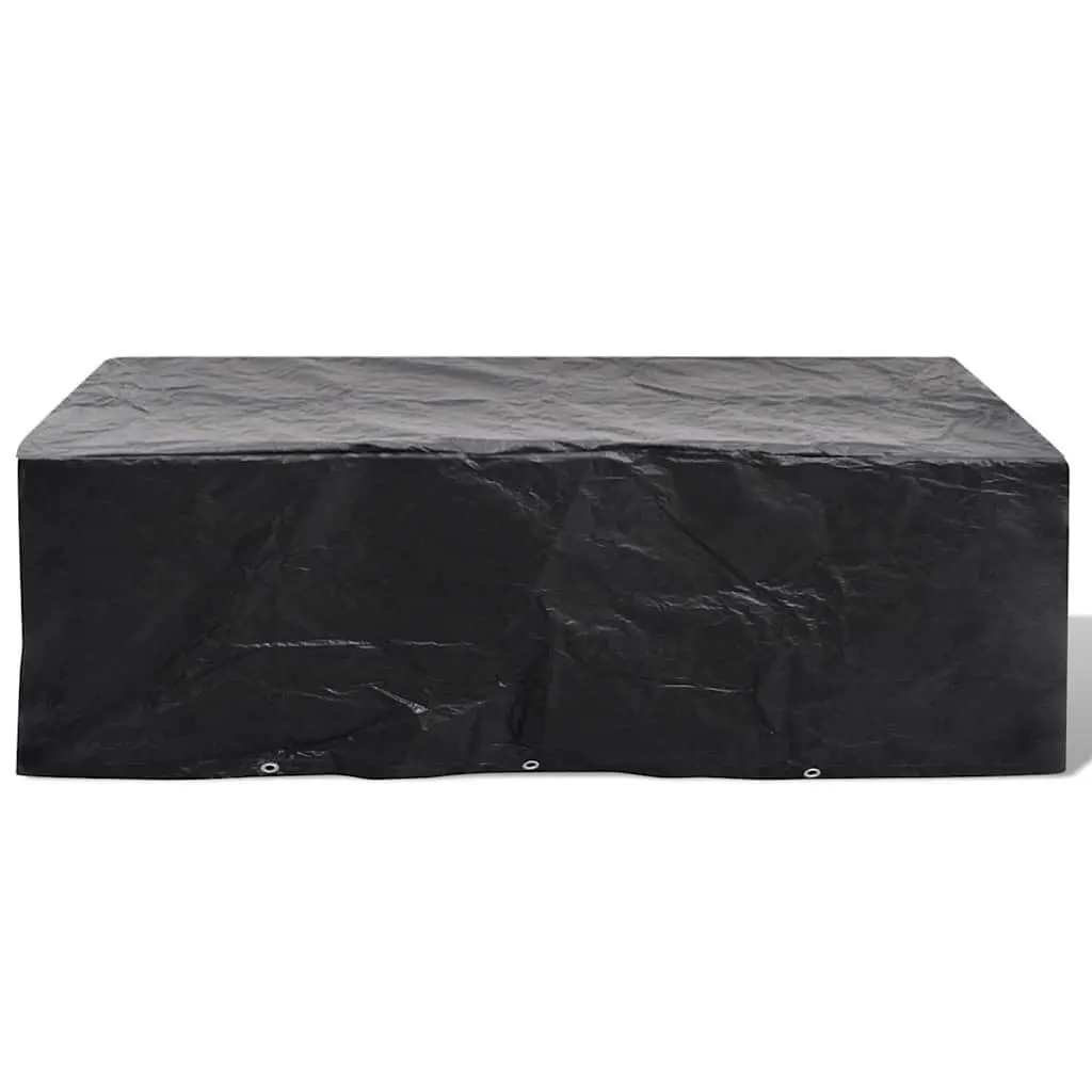 Garden Furniture Cover Black 300 x 140 cm Waterproof UV Resistant 2 Pack