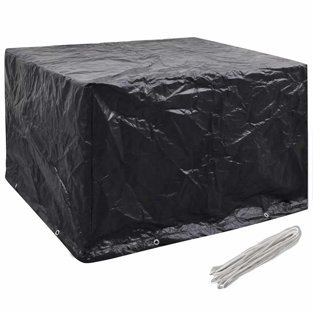 Garden Furniture Covers 2 pcs Black Outdoor Protective Cover 135x135x90cm