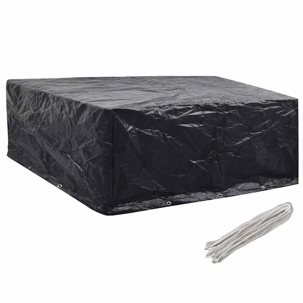 Garden Furniture Cover Black 260x260x90cm Waterproof UV Resistant Tearproof 2 Piece