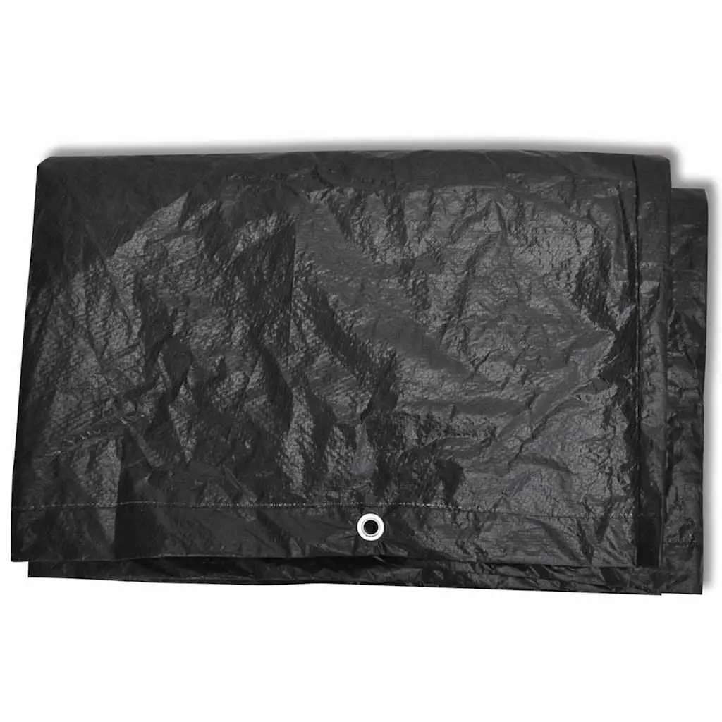 Garden Furniture Covers 2 Pieces Black Outdoor Protective Cover with Eyelets