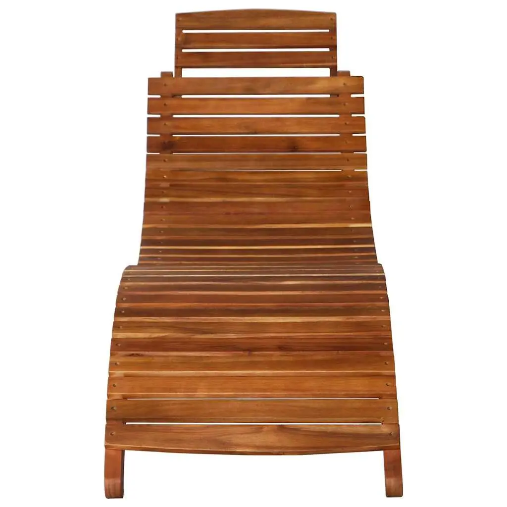 3-Piece Wooden Sun Lounger Set