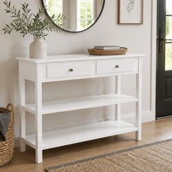 White Sideboard with Ample Storage Space and Easy Assembly