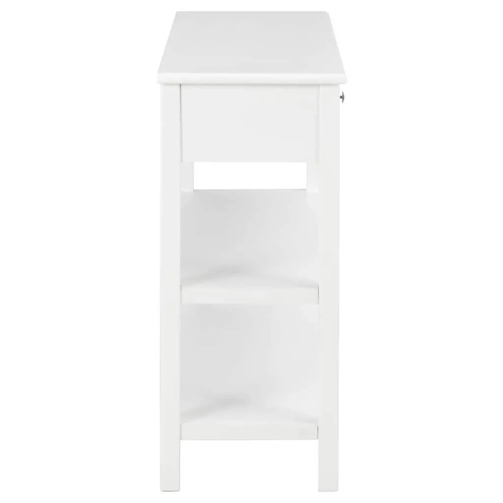 Sideboard White 2 Drawers 2 Shelves Storage Cabinet Living Room Furniture