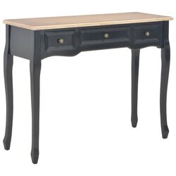 Console Dressing Table in Black Finish