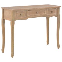 Compact and Functional Brown Console Table