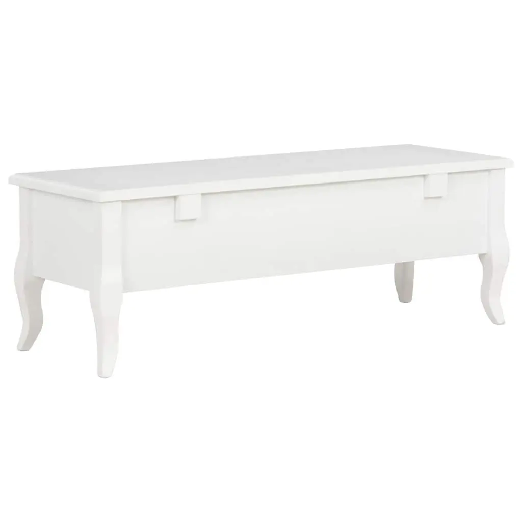 TV Cabinet White 100x35x35 cm Wood Storage Unit with 3 Drawers Living Room