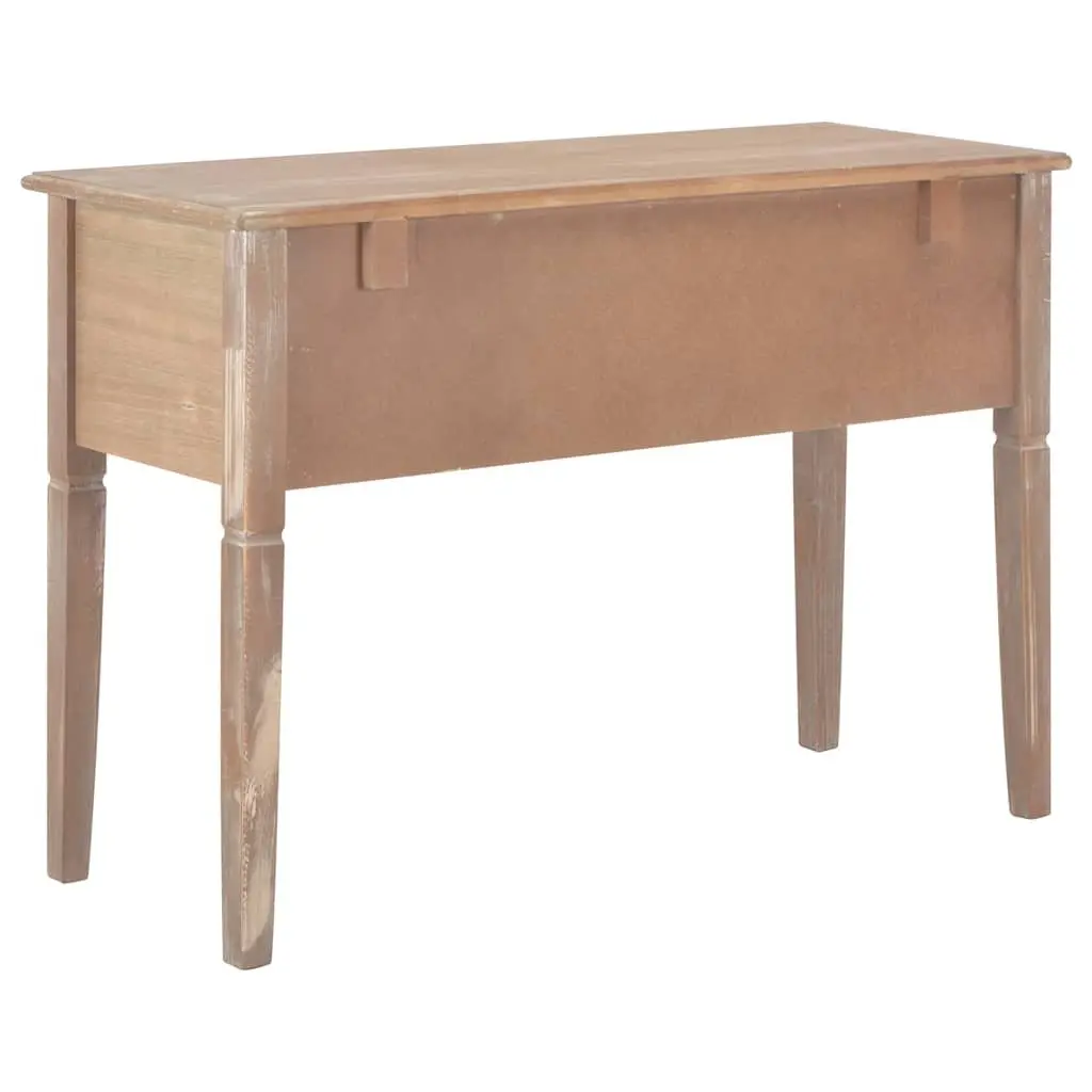 Writing Desk Brown 109.5 x 45 x 77.5 cm Five Large Drawers Spacious Desktop