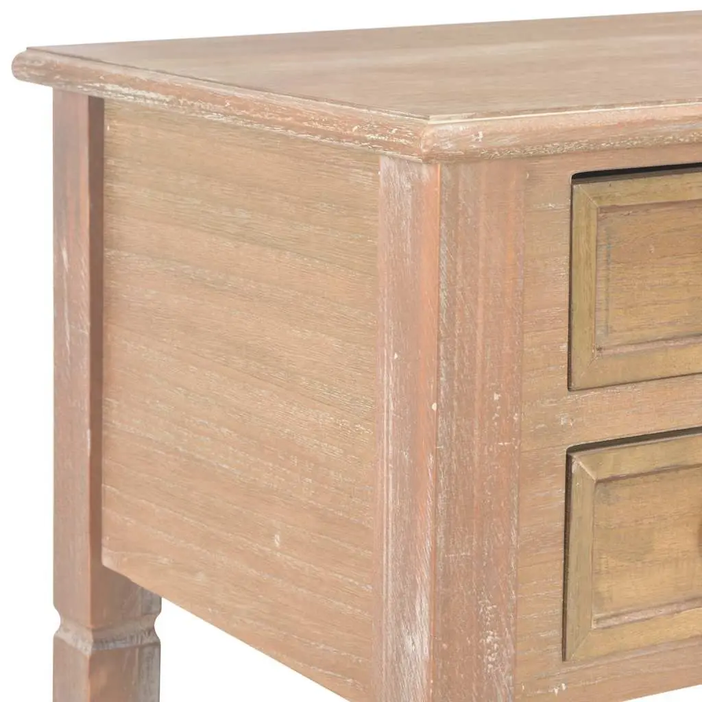 Writing Desk Brown 109.5 x 45 x 77.5 cm Five Large Drawers Spacious Desktop