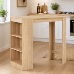 Friendly Bar Table with Ample Storage in Brown