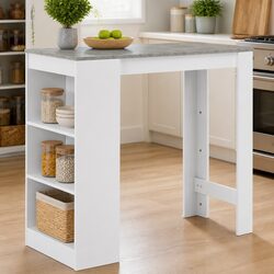 Compact Bar Table with Storage Shelf for Your Kitchen