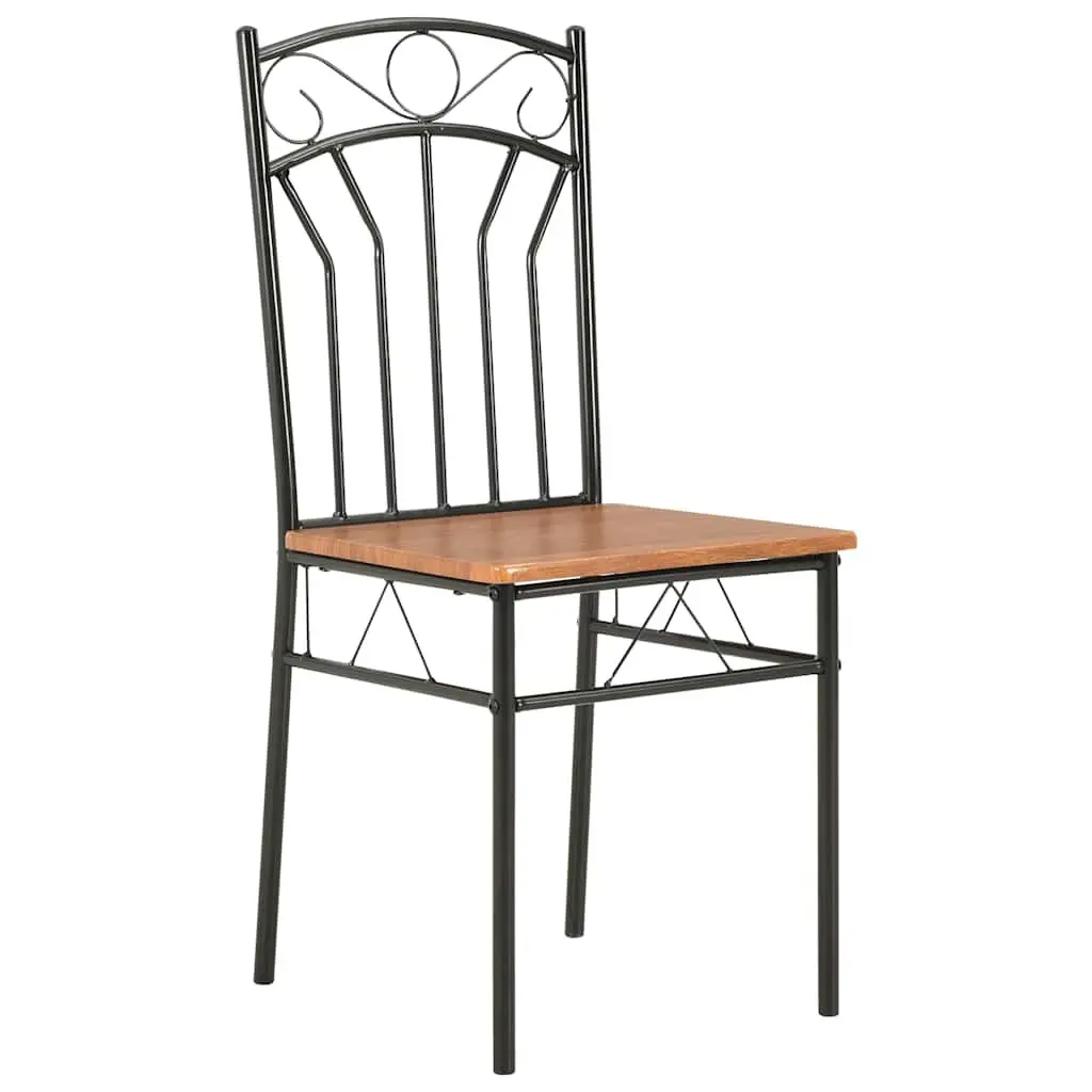 Set of 6 Brown Dining Chairs